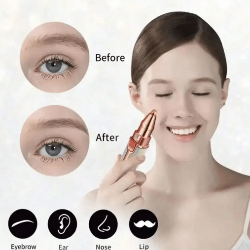 2 In 1 Rechargeable Flawless Eyebrow & Hair Remover - zartek.store