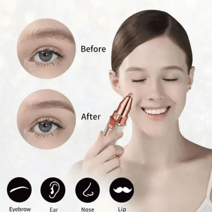 2 In 1 Rechargeable Flawless Eyebrow & Hair Remover - zartek.store