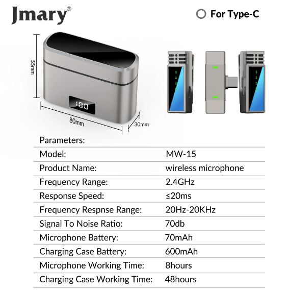 Jmary MW - 15 Wireless Microphone - zartek.store