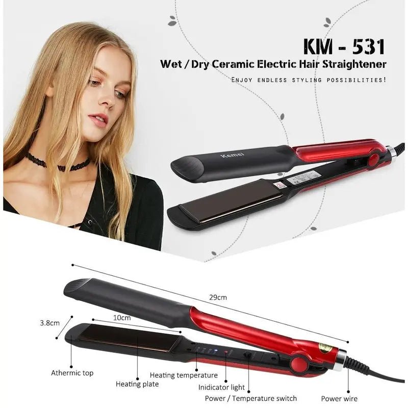 Kemei KM - 531 Hair Straightener - zartek.store