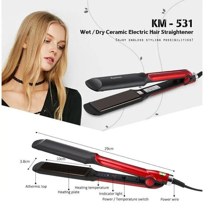 Kemei KM - 531 Hair Straightener - zartek.store