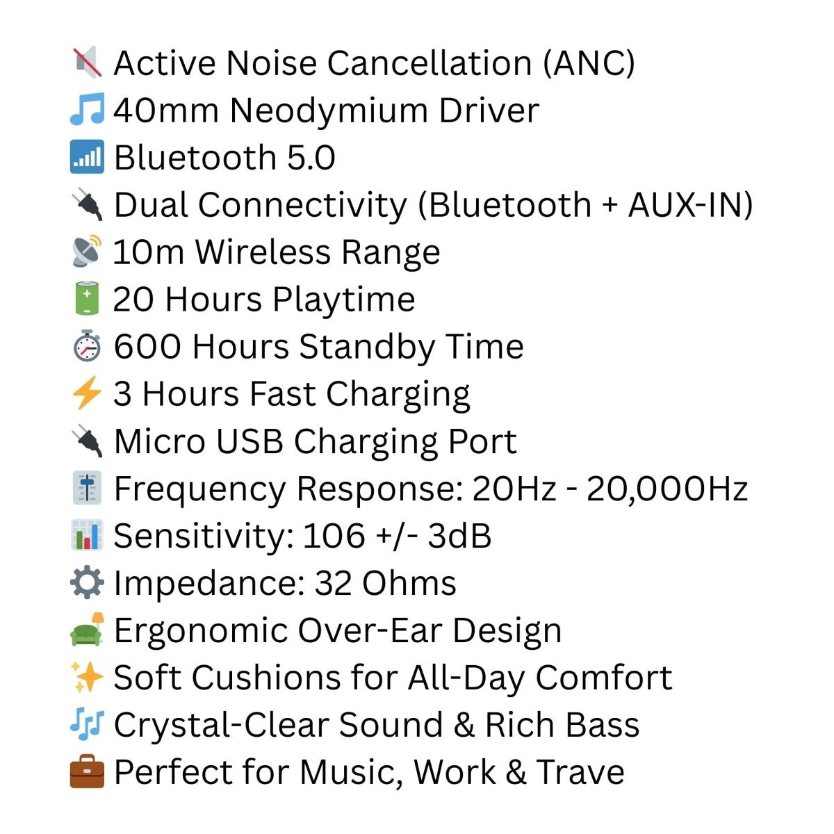 NIA Premium Headphones Noise Cancellation NIA - J1 ANC - zartek.store