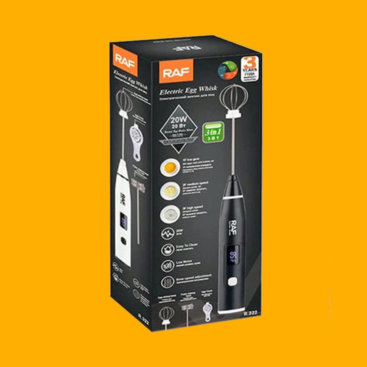 RAF Rechargeable Coffee Beater & Egg Whisker R.322 - zartek.store