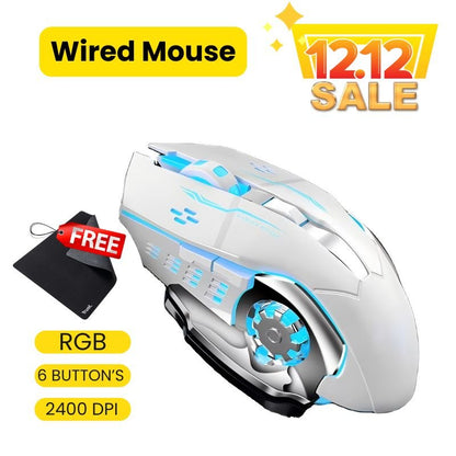 Wired Metal RGB Light Gaming Mouse - zartek.store